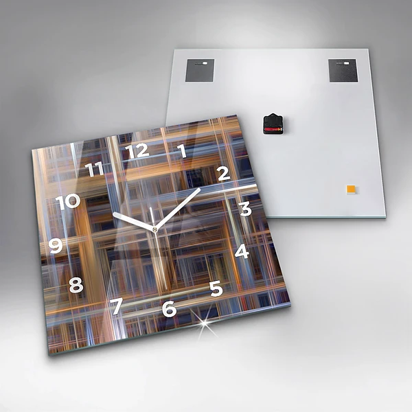 Wanduhr modern quadratisch Geometrische Abstraktion