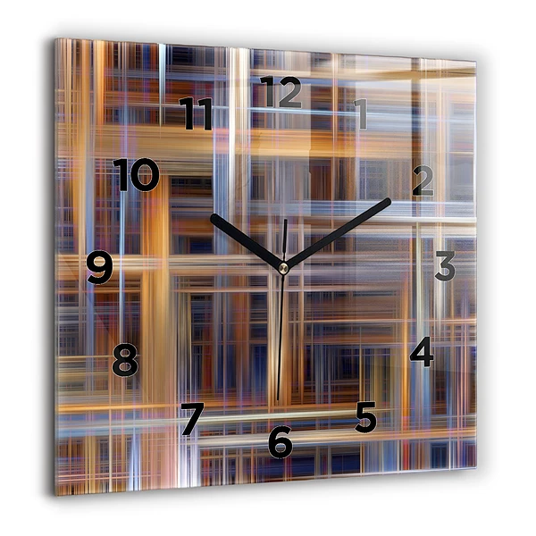Wanduhr modern quadratisch Geometrische Abstraktion