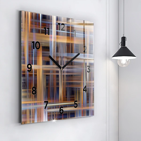 Wanduhr modern quadratisch Geometrische Abstraktion