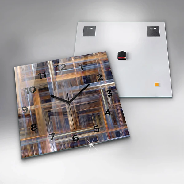 Wanduhr modern quadratisch Geometrische Abstraktion