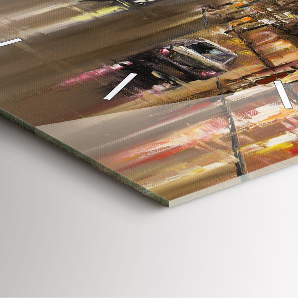 Wanduhr modern quadratisch Stadt Paris