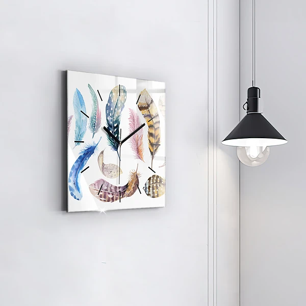 Wanduhr quadratisch mit motiv Retro Art Illustration