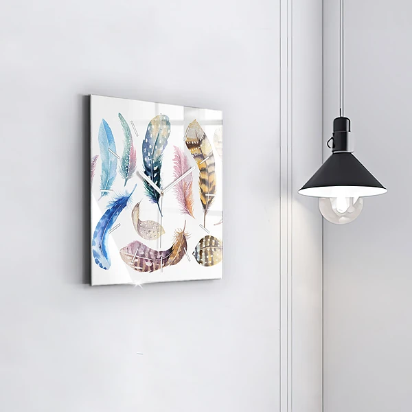 Wanduhr quadratisch mit motiv Retro Art Illustration