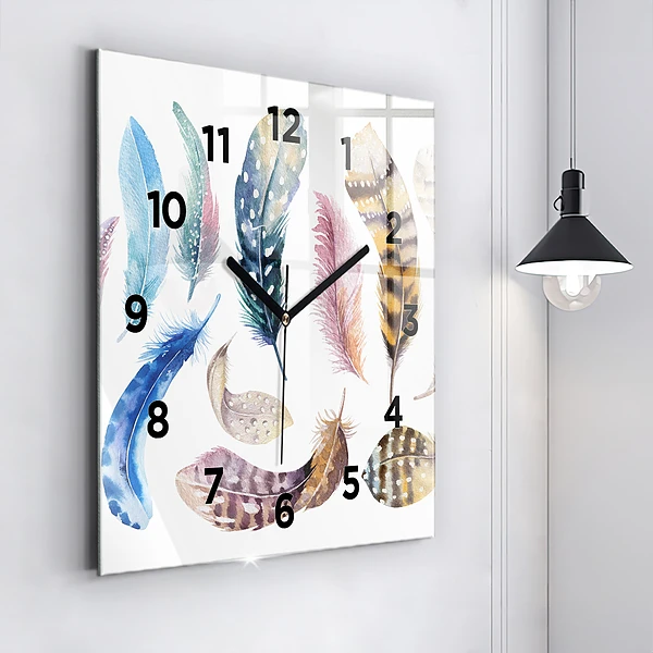Wanduhr quadratisch mit motiv Retro Art Illustration