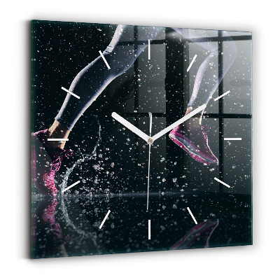 Wanduhr quadratisch mit motiv Gesunder Lebensstil und Laufen