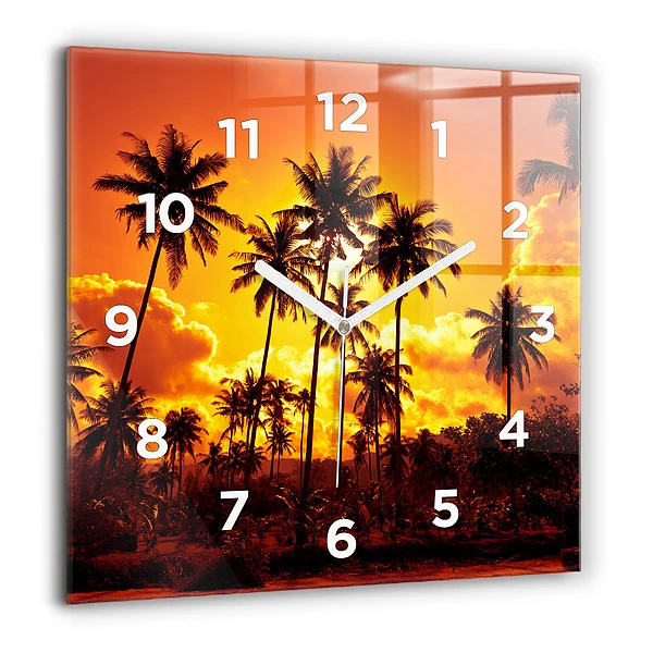 Wanduhr quadratisch Thailand Strand Klong Prao