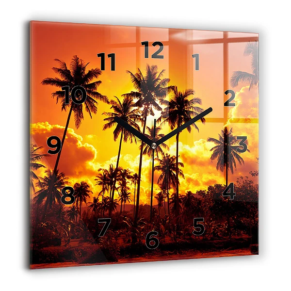 Wanduhr quadratisch Thailand Strand Klong Prao