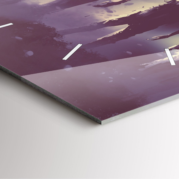 Wanduhr modern quadratisch Zombie bei Nacht - Halloween