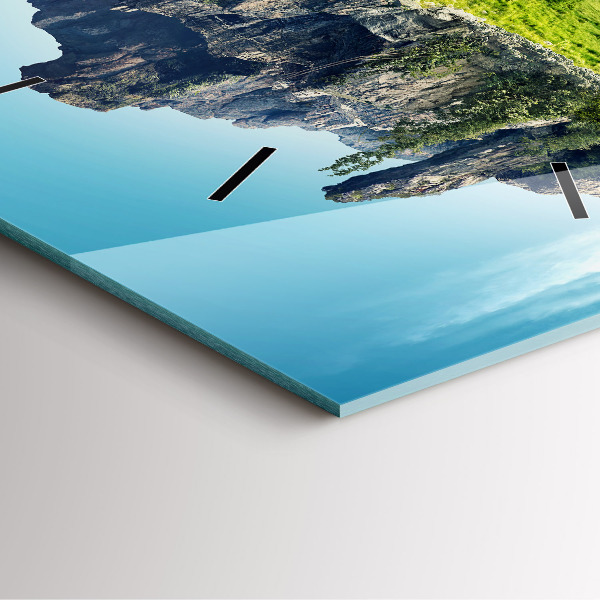 Wanduhr modern quadratisch Fliegende Insel