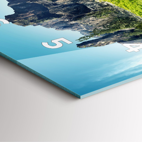 Wanduhr modern quadratisch Fliegende Insel