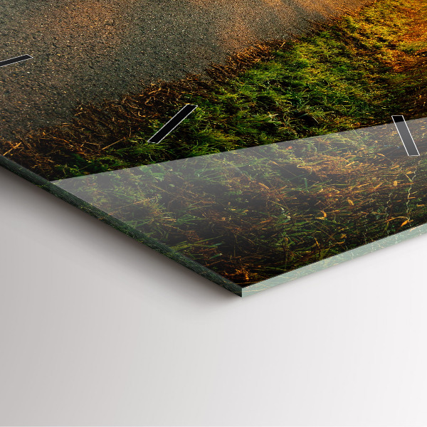 Wanduhr quadratisch mit motiv Nebel bei Sonnenaufgang