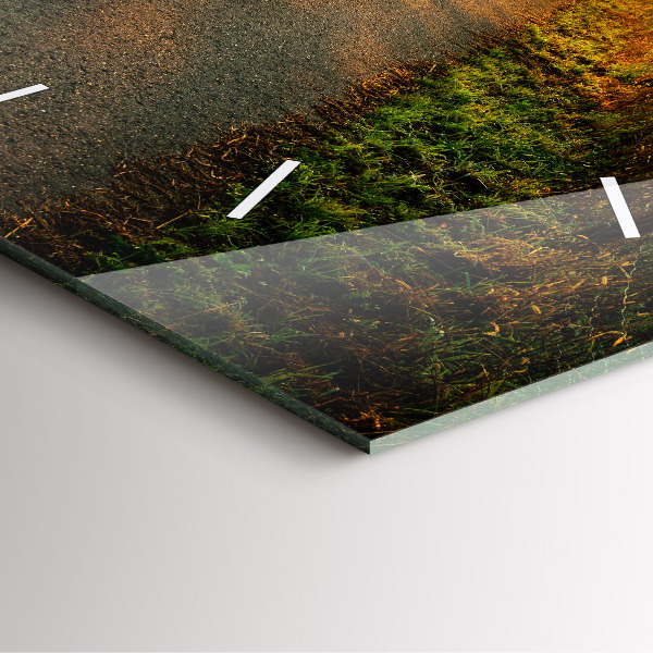 Wanduhr quadratisch mit motiv Nebel bei Sonnenaufgang