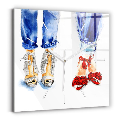 Wanduhr quadratisch Frauen-Nadeln