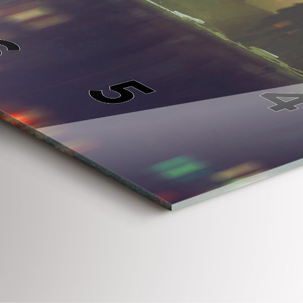 Wanduhr modern quadratisch Menschen mit Regenschirmen