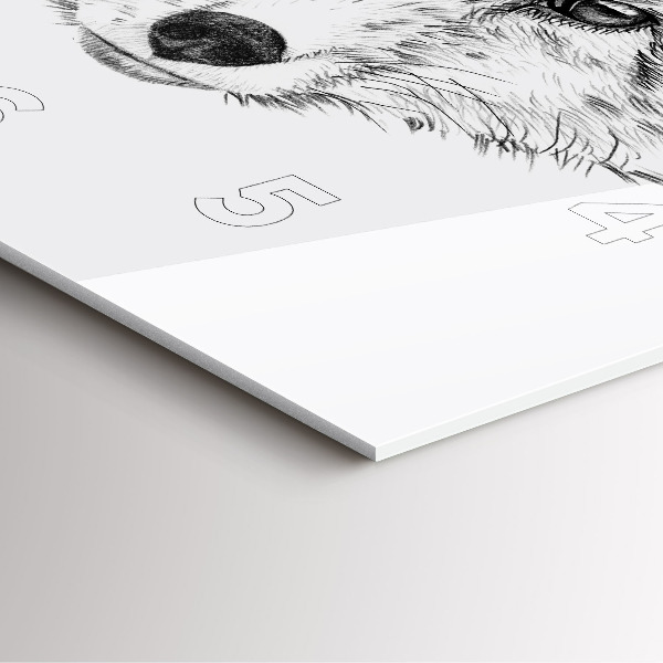 Wanduhr quadratisch Vektor-Fuchs-Kopf