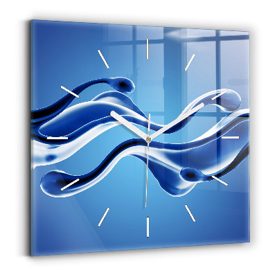 Wanduhr quadratisch mit motiv Flüssige Abstraktion