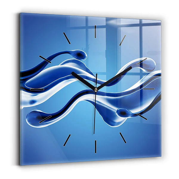 Wanduhr quadratisch mit motiv Flüssige Abstraktion