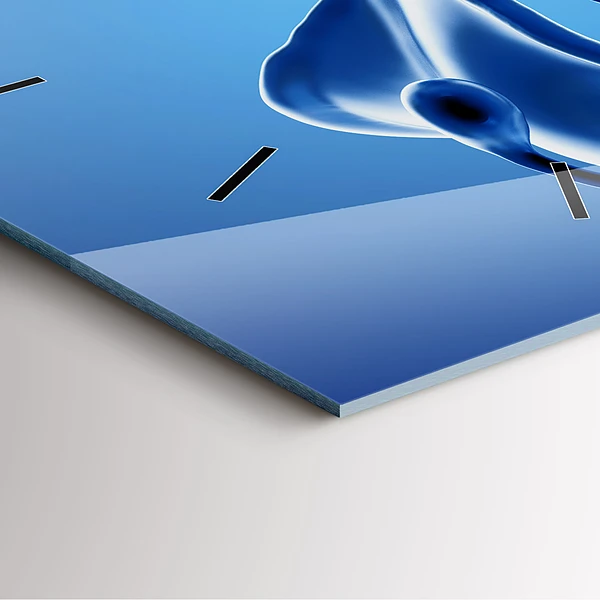 Wanduhr quadratisch mit motiv Flüssige Abstraktion
