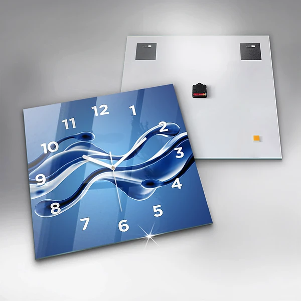 Wanduhr quadratisch mit motiv Flüssige Abstraktion