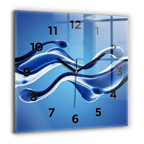 Wanduhr quadratisch mit motiv Flüssige Abstraktion
