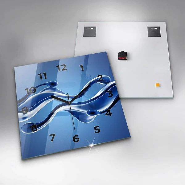 Wanduhr quadratisch mit motiv Flüssige Abstraktion