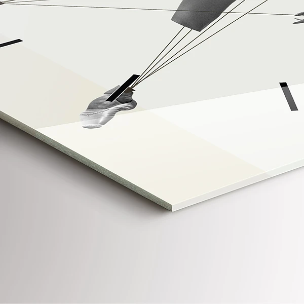 Wanduhr modern quadratisch Abstrakte Tänzerin
