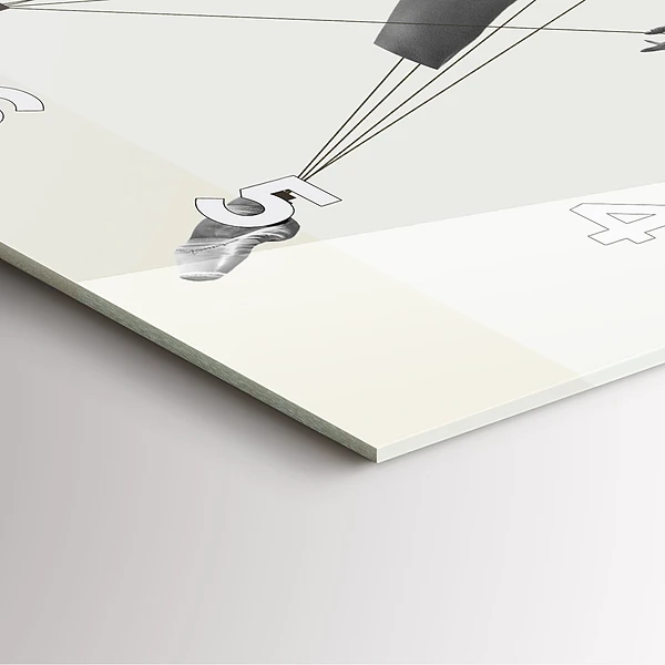Wanduhr modern quadratisch Abstrakte Tänzerin