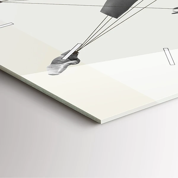 Wanduhr modern quadratisch Abstrakte Tänzerin