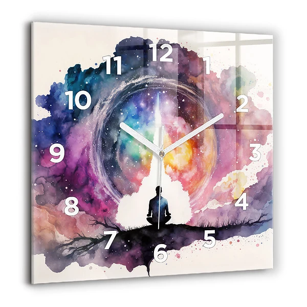 Wanduhr quadratisch Lebensstil Meditation