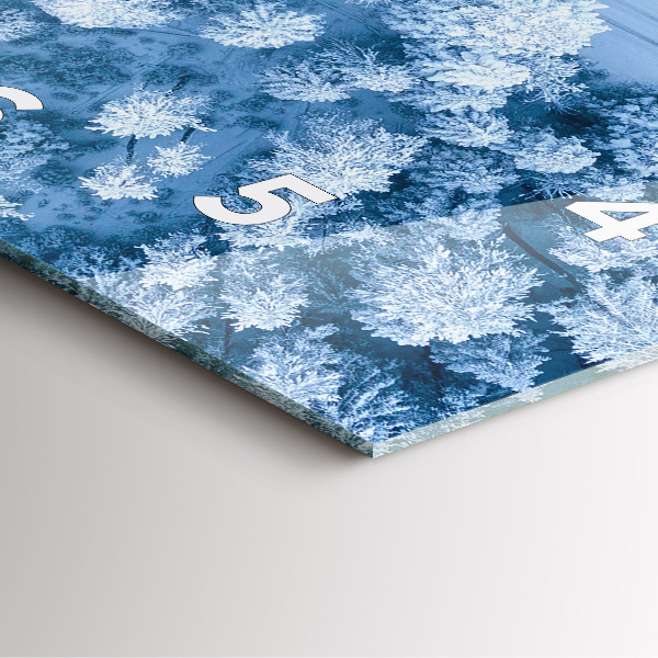 Wanduhr modern quadratisch Wald aus der Vogelperspektive Drohne