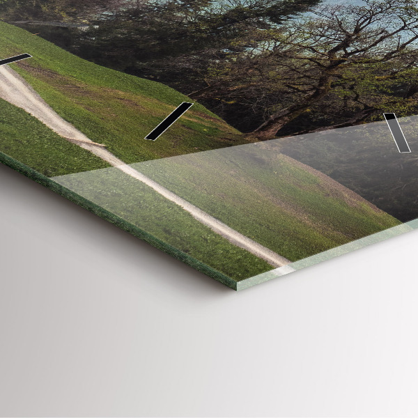 Wanduhr quadratisch Blick auf die Berge