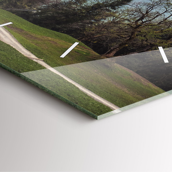 Wanduhr quadratisch Blick auf die Berge