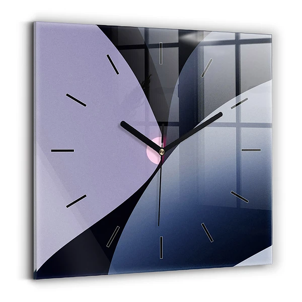 Wanduhr quadratisch mit motiv Abstrakte Sonne