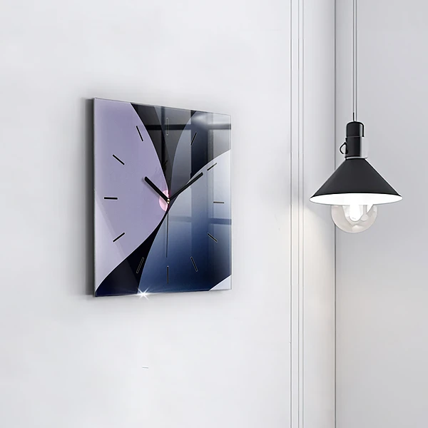 Wanduhr quadratisch mit motiv Abstrakte Sonne