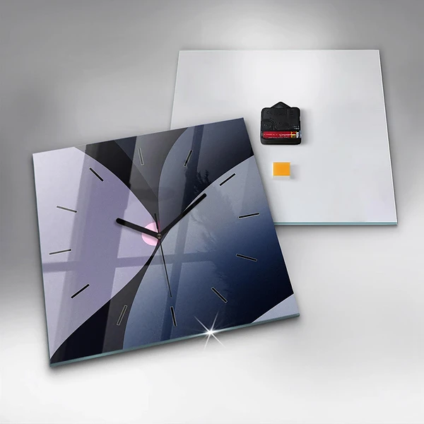 Wanduhr quadratisch mit motiv Abstrakte Sonne