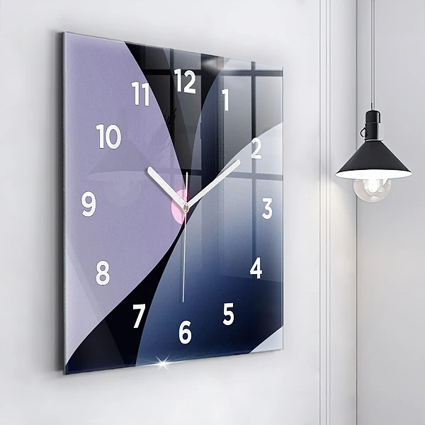 Wanduhr quadratisch mit motiv Abstrakte Sonne