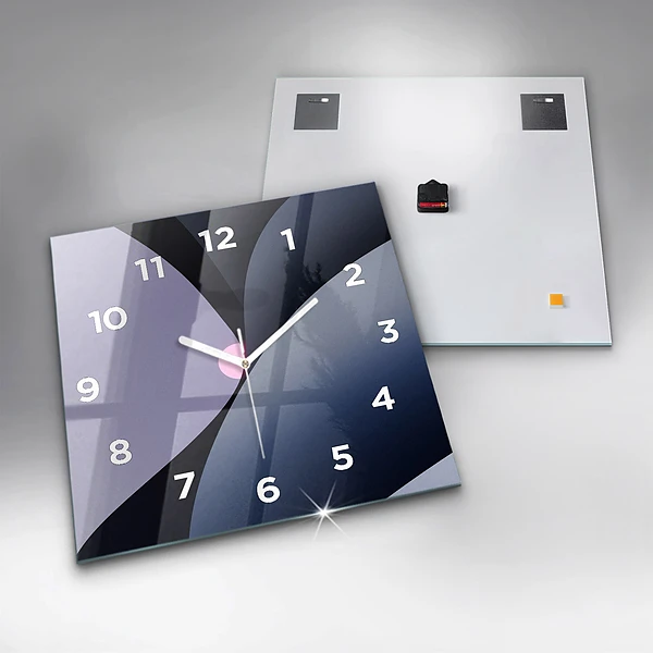 Wanduhr quadratisch mit motiv Abstrakte Sonne