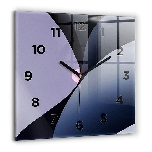 Wanduhr quadratisch mit motiv Abstrakte Sonne