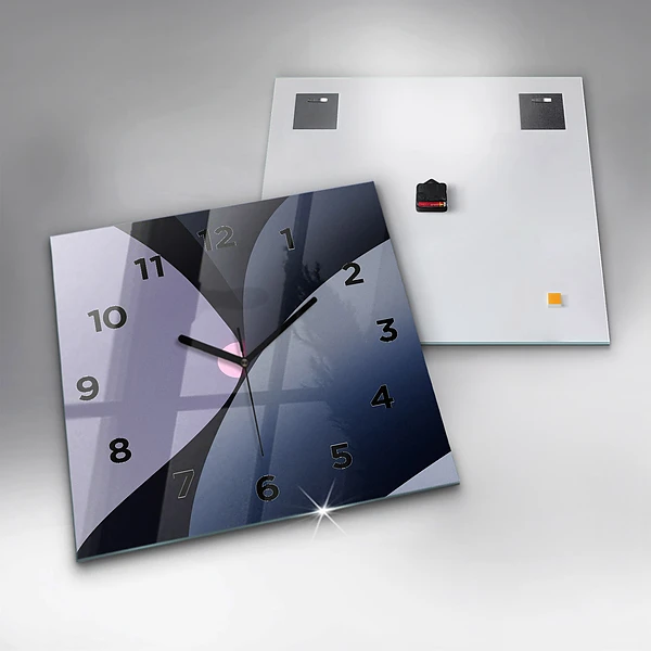 Wanduhr quadratisch mit motiv Abstrakte Sonne