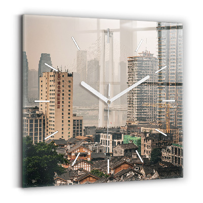 Wanduhr modern quadratisch Alte Stadt in Chongqing