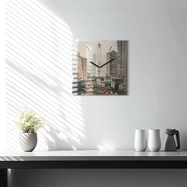 Wanduhr modern quadratisch Alte Stadt in Chongqing