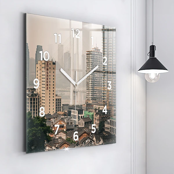 Wanduhr modern quadratisch Alte Stadt in Chongqing