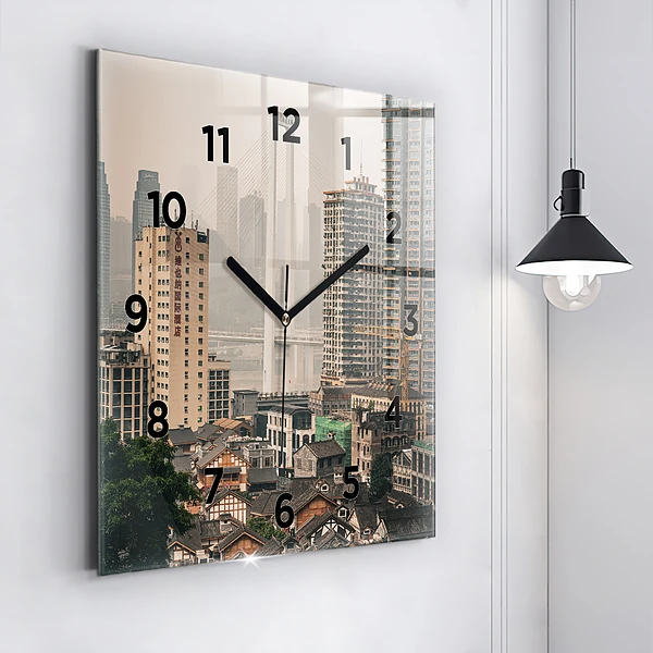 Wanduhr modern quadratisch Alte Stadt in Chongqing