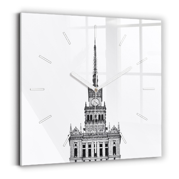 Wanduhr modern quadratisch Palast der Kultur und Wissenschaft