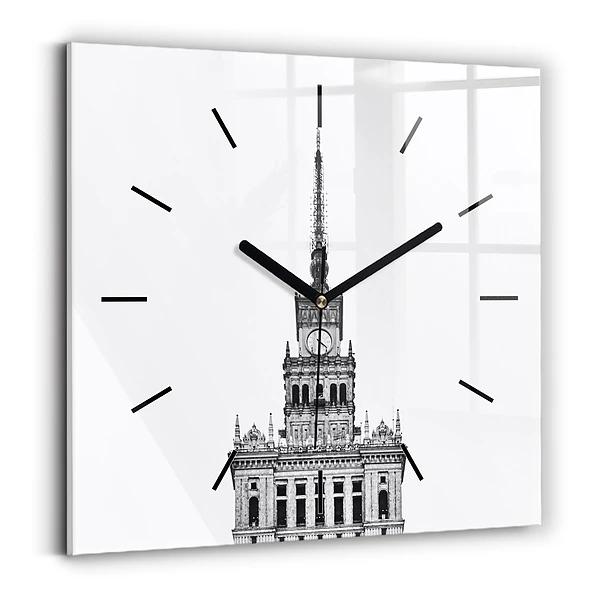 Wanduhr modern quadratisch Palast der Kultur und Wissenschaft