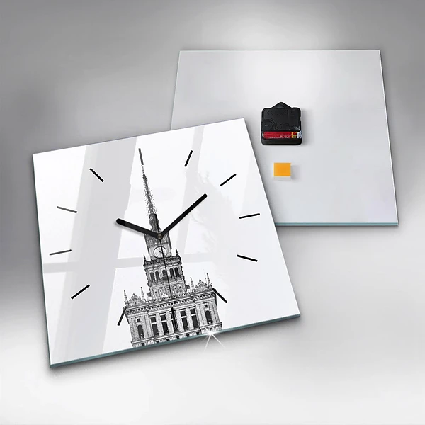 Wanduhr modern quadratisch Palast der Kultur und Wissenschaft