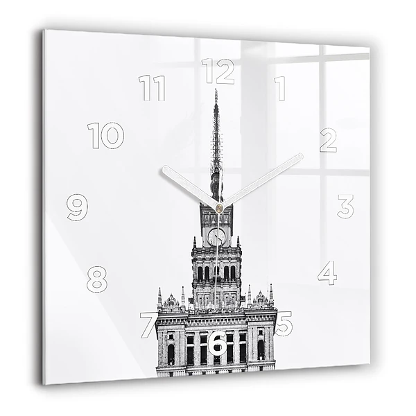 Wanduhr modern quadratisch Palast der Kultur und Wissenschaft