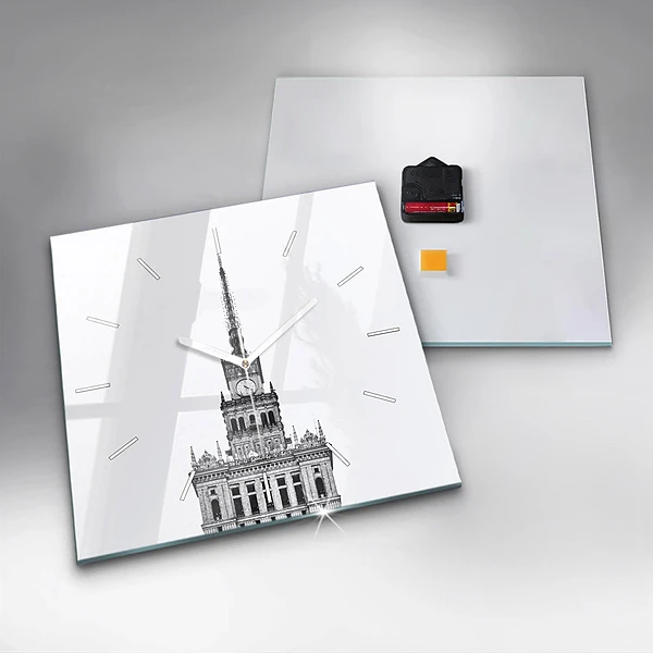 Wanduhr modern quadratisch Palast der Kultur und Wissenschaft