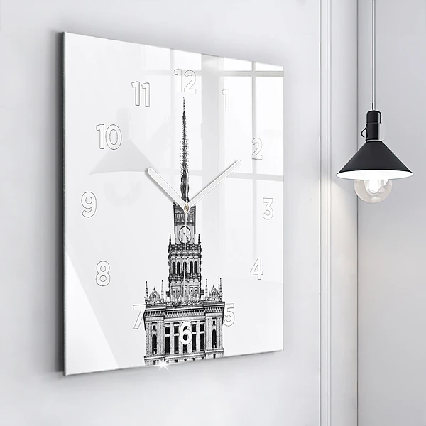 Wanduhr modern quadratisch Palast der Kultur und Wissenschaft