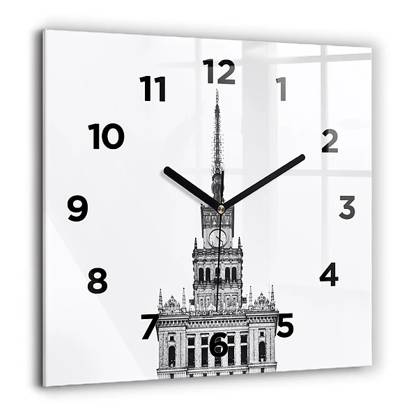 Wanduhr modern quadratisch Palast der Kultur und Wissenschaft